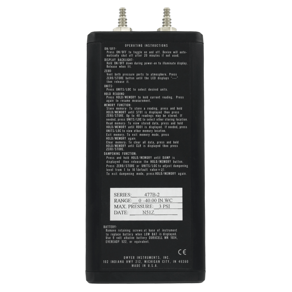 Series 477B Handheld Digital Manometer