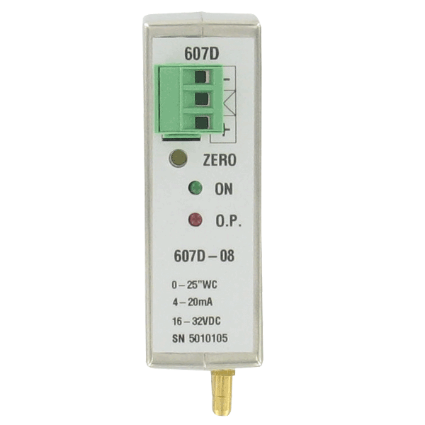 Series 607D DIN Rail Mount Differential Pressure Transmitter