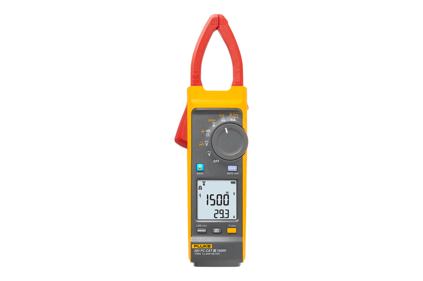 Fluke 393 FC CAT III 1500 V True-RMS Clamp Meter with iFlex