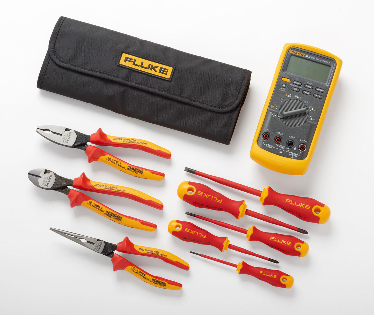 Fluke IB875K 87V Multimeter + Insulated Hand Tools Starter Kit