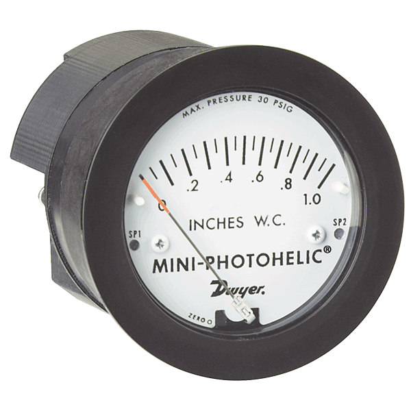 Series MP Mini-Photohelic® Differential Pressure Switch/Gage