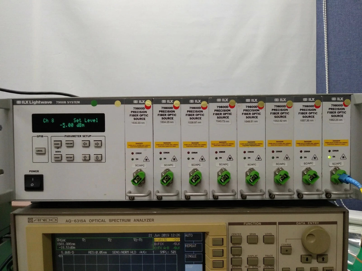 ILX 7900B with 79800D Light Source with 79800D Module 8 units