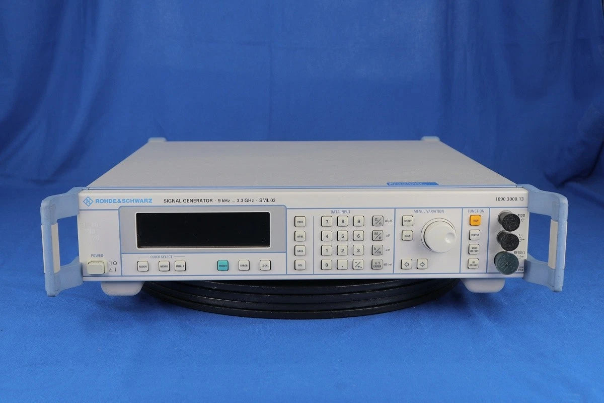 R&S SML03 Signal Generator (1090.3000K13), 9KHz to 3.3GHz, OPT B1(OCXO) /B3 /B5