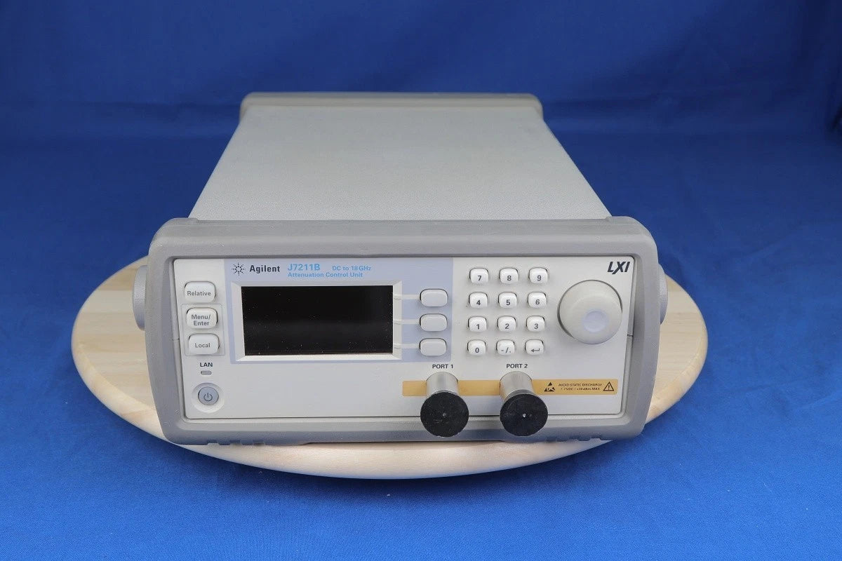 Agilent J7211B RF Attenuator Step DC to 18GHz, 0 to 121dB, 1dB step, opt 002(SMA