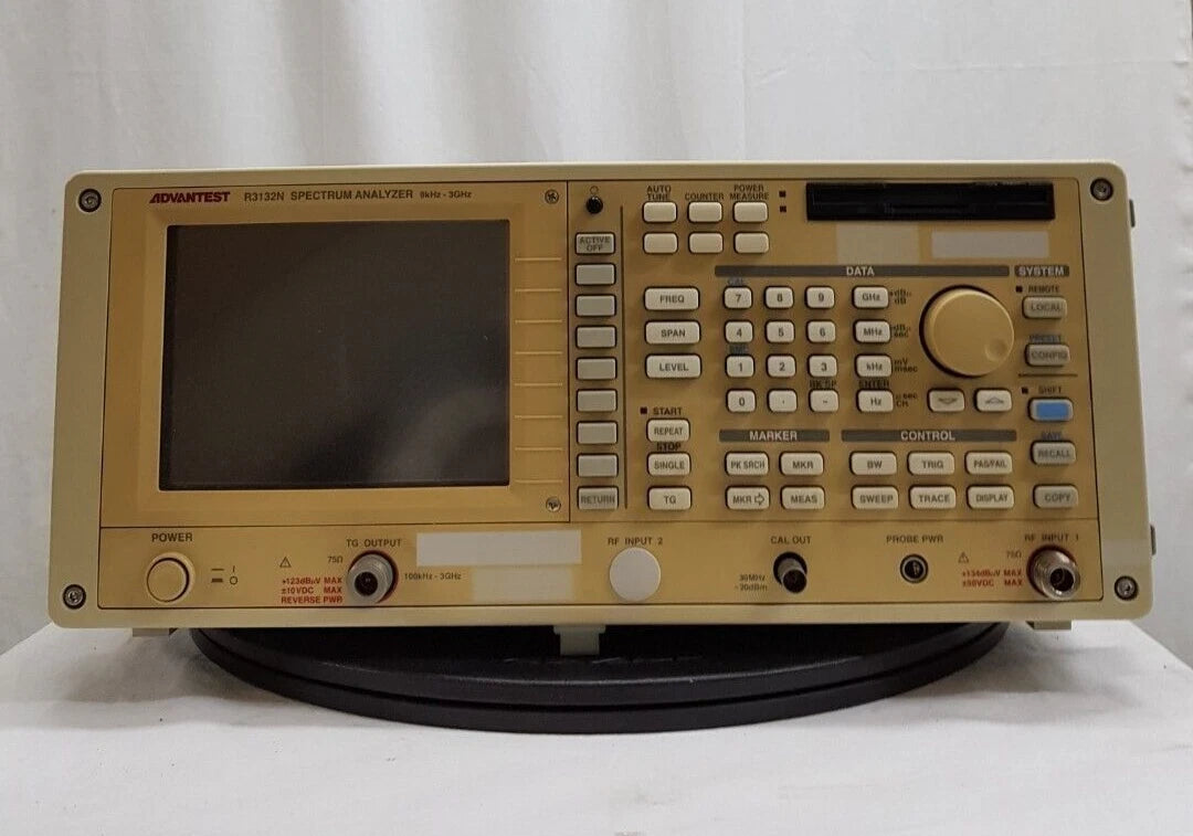 Advantest R3132N Spectrum Analyzer 75 ohm 9KHz to 3GHz, opt 27/74