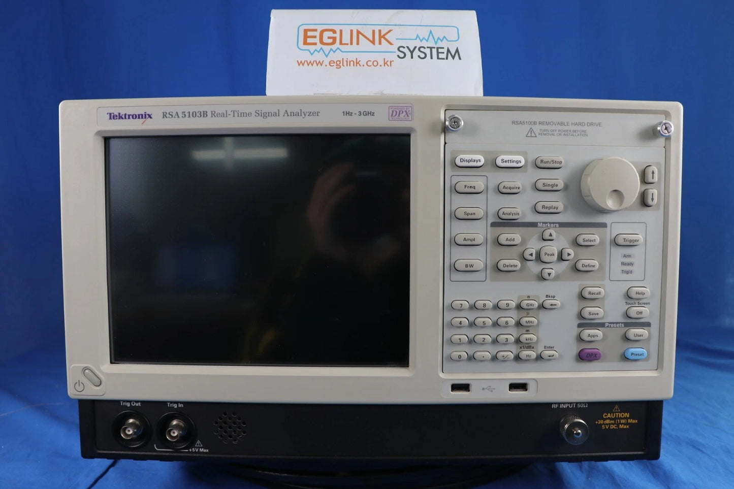 Tektronix RSA5103B Spectrum Analyzer Real Time TG 1Hz to 3GHz B50/B85/53/9/PFR