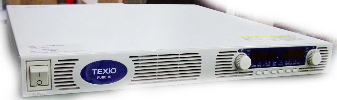 Texio PU80-19 Power Supply DC 80V/19A 1500W, RS-232, 1U Size (43.6mm) USB &RS232