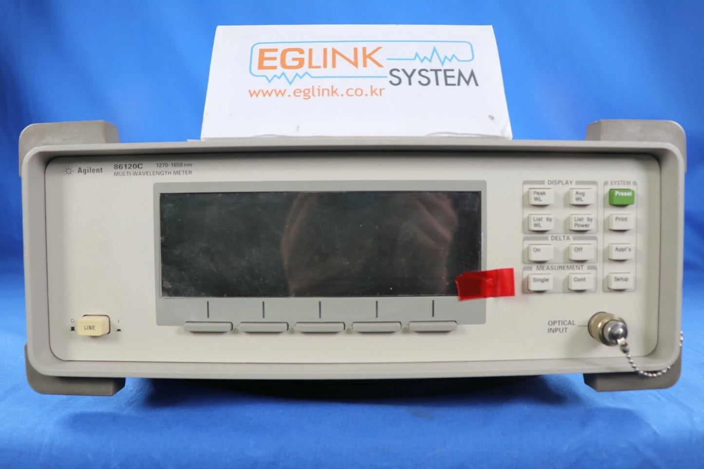 Agilent 86120C Wavelength Meter Range: 1270 ? 1650nm, slightly dim screen