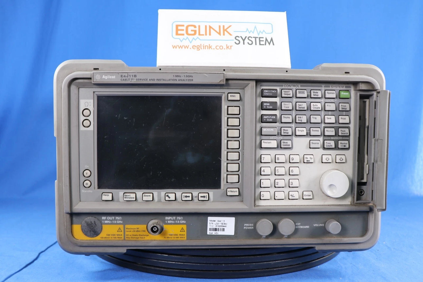 Agilent E4411B Spectrum Analyzer ESA-L, opt 1DS/ B72/ 1DP/ 227/ A4H/ A4J