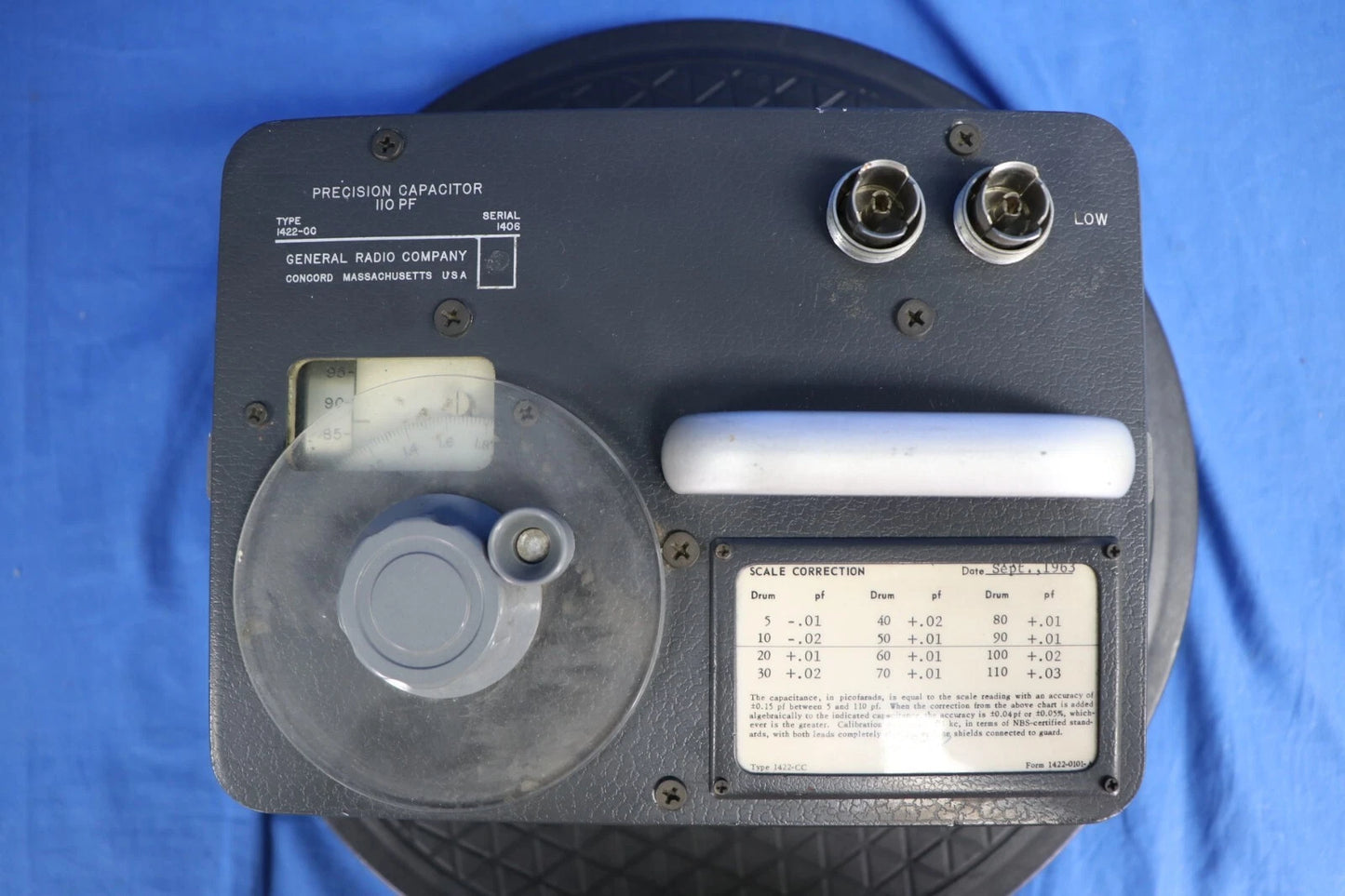 GENRAD 1422-CC Standard Capacitor 110pF