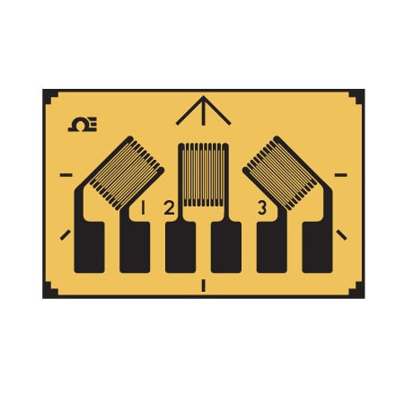 3 Element, 0°/45°/90° Planar, Compact Rosette Strain Gauges