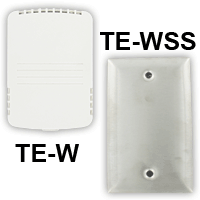 Series TE-W Wall Mount & TE-WSS Stainless Steel Wall Plate Temperature Sensors
