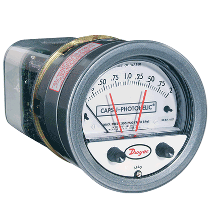 Series 43000 Capsu-Photohelic® Pressure Switch/Gage