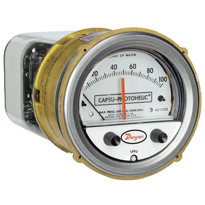 Series 43000 Capsu-Photohelic® Pressure Switch/Gage
