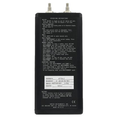 Series 477B Handheld Digital Manometer