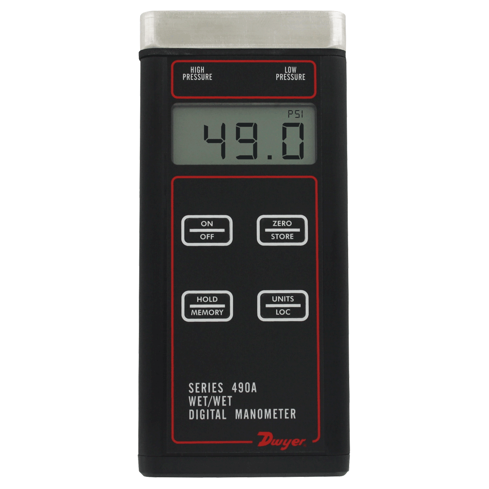 Series 490A Wet/Wet Handheld Digital Manometer