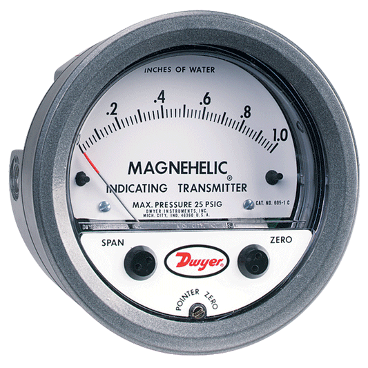 Series 605 Magnehelic® Differential Pressure Indicating Transmitter