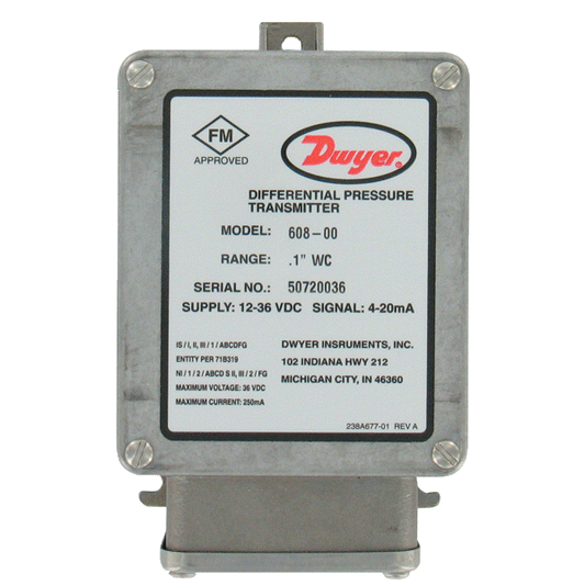 Series 608 Intrinsically Safe Differential Pressure Transmitter