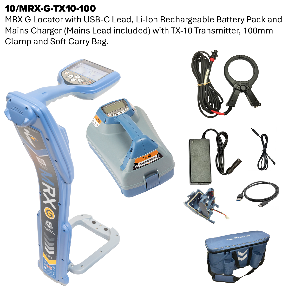 MRX G Radio Frequency Marker, Cable and Pipe Locator and Transmitter Kit
