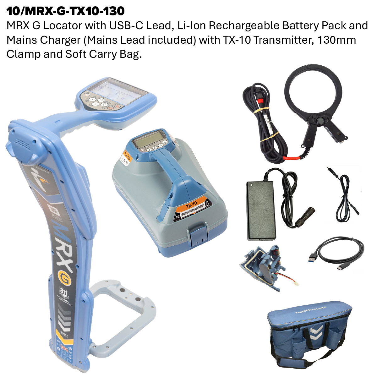 MRX G Radio Frequency Marker, Cable and Pipe Locator and Transmitter Kit