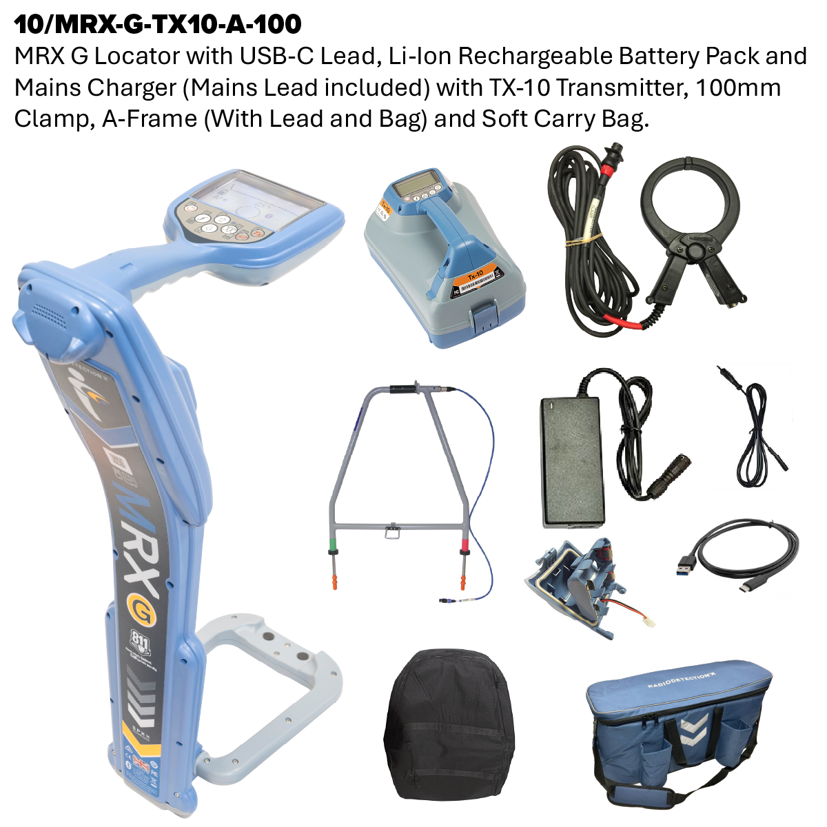 MRX G Radio Frequency Marker, Cable and Pipe Locator and Transmitter Kit