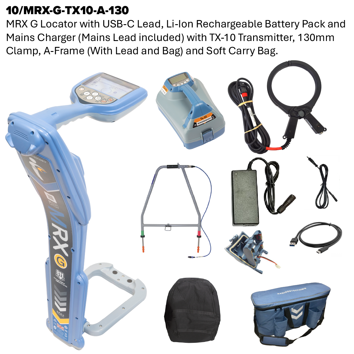 MRX G Radio Frequency Marker, Cable and Pipe Locator and Transmitter Kit