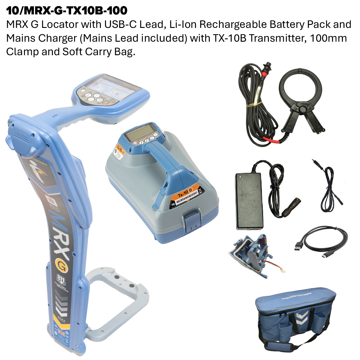 MRX G Radio Frequency Marker, Cable and Pipe Locator and Transmitter Kit