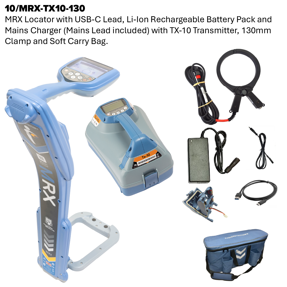 MRX Radio Frequency Marker, Cable and Pipe Locator and Transmitter Kit