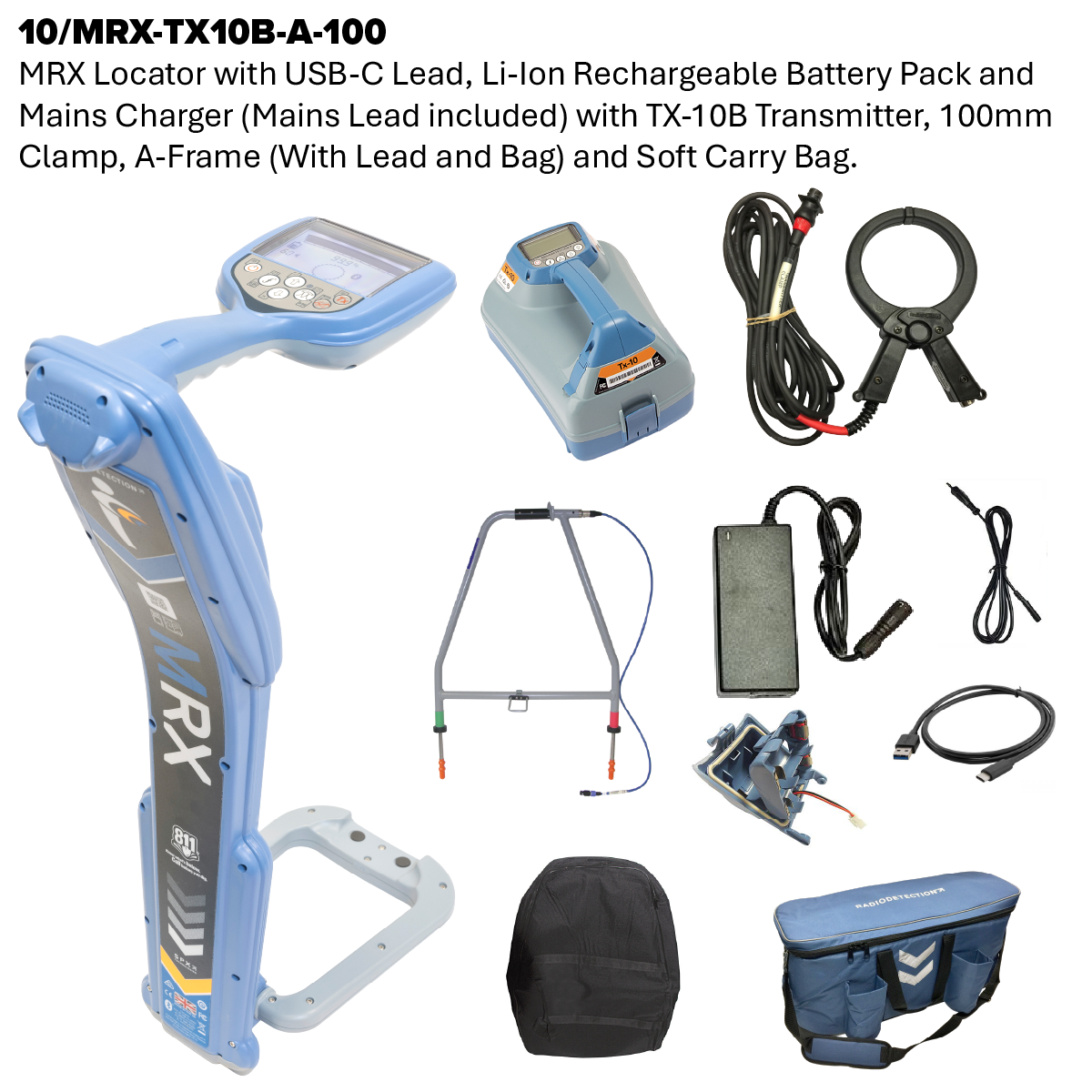 MRX Radio Frequency Marker, Cable and Pipe Locator and Transmitter Kit