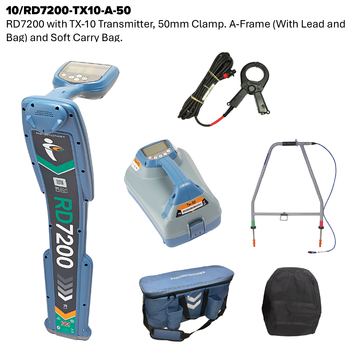 RD7200 Cable and Pipe Locator and Transmitter Kit