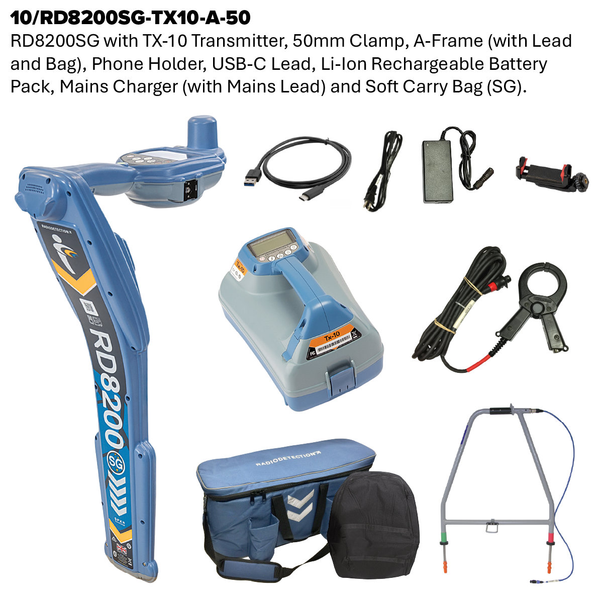 RD8200SG Cable and Pipe Locator and Transmitter Kit