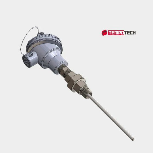 TC80- MGO-PAC Industrial Thermocouple with Head and Nipple Union extension