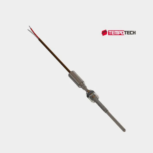 TC41 Flexible Armor Bayonet Style Thermocouple with Lead Wire and Connector