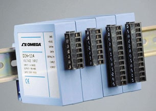 DIN Rail Conditioners Convert Voltage or Bridge Input to RS-485