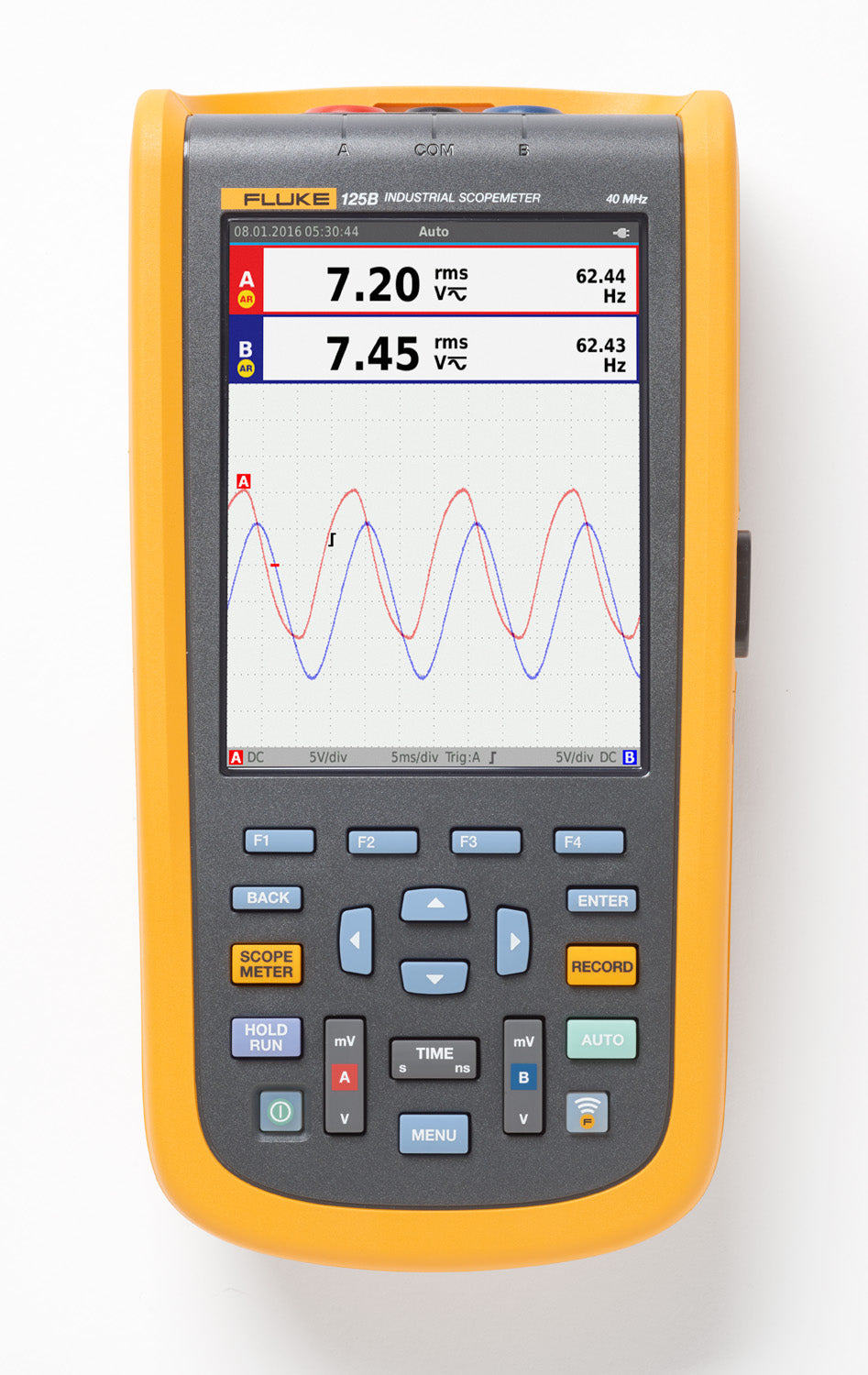 Fluke 125B Industrial ScopeMeter Handheld Oscilloscopes