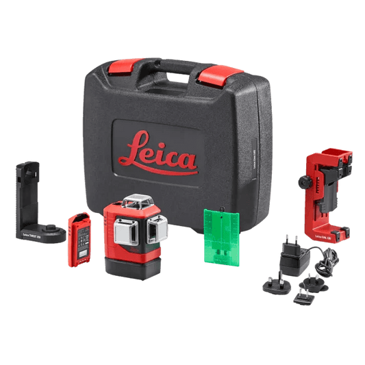 Leica Lino L6G-1 - 3x360 Green Beam Laser Level with Li-ion, Wallmount & Rugged case