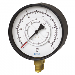 Differential Pressure Gauges with Bourdon Tube, Parallel Entry Measuring System Cu-alloy or Stainless Steel