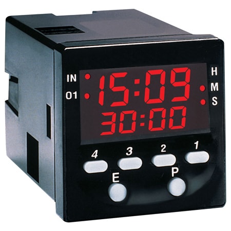 Multicolor Led Timer 1/16 DIN Multi-Programmable LED Timers | Dual-Line Display