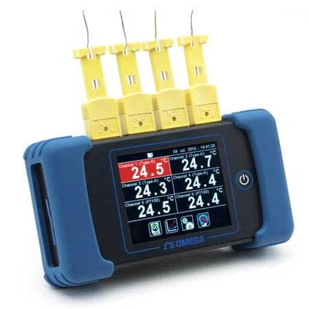 Six Channel Handheld Rechargeable Temperature Data Logger