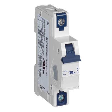 DIN Rail Mount Circuit Breakers, 17.5 mm (0.69") Width per Pole