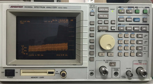 Advantest R3365A Spectrum Analyzer with TG 100Hz to 8GHz, 10Hz to 3MHz RBW