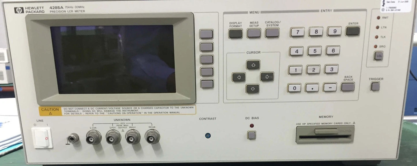 HP 4285A LCR Meter HP brand, 75kHz ~ 30MHz, opt 001