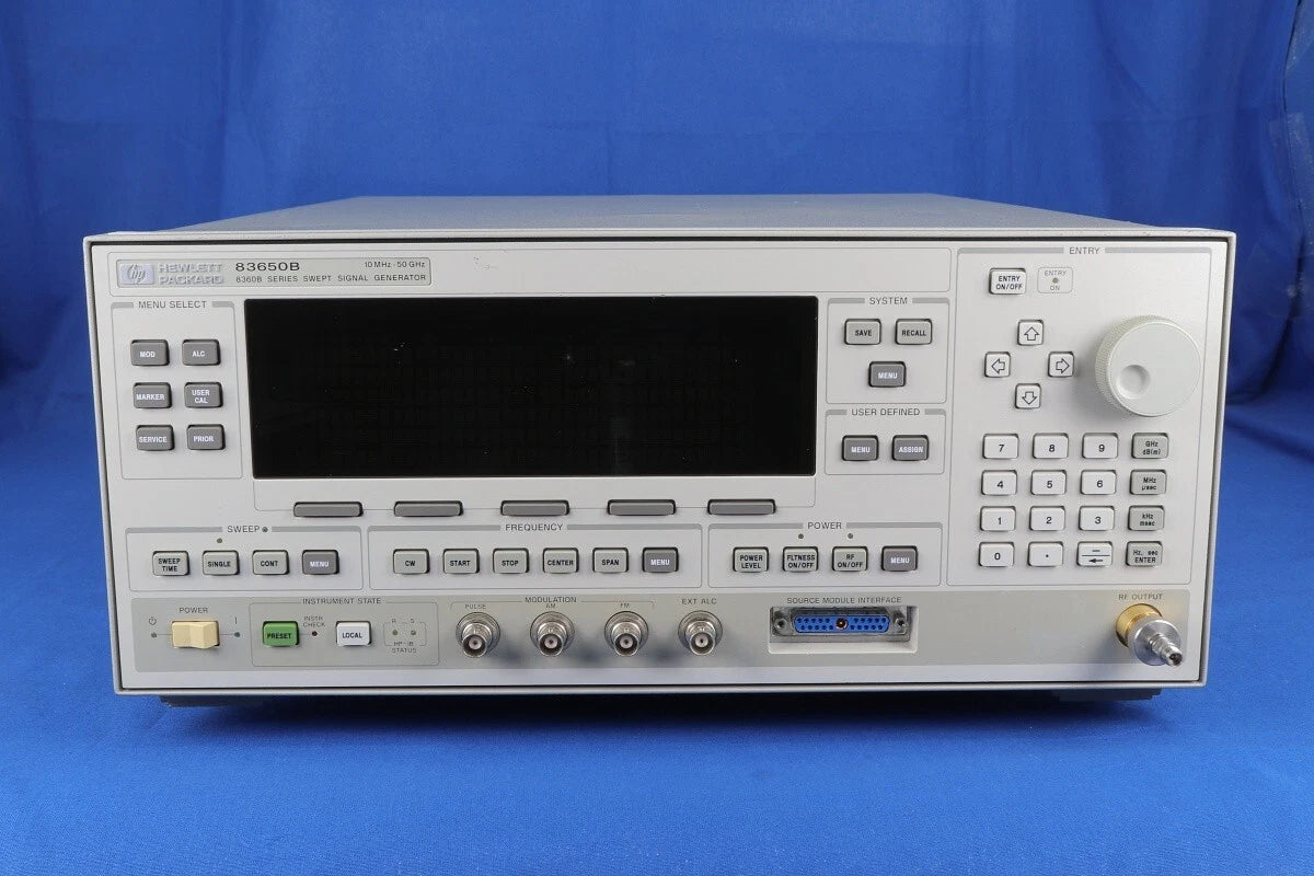 HP 83650B Signal Generator Sweep opt 001(step attenuator)/ 008(1Hz frequency res