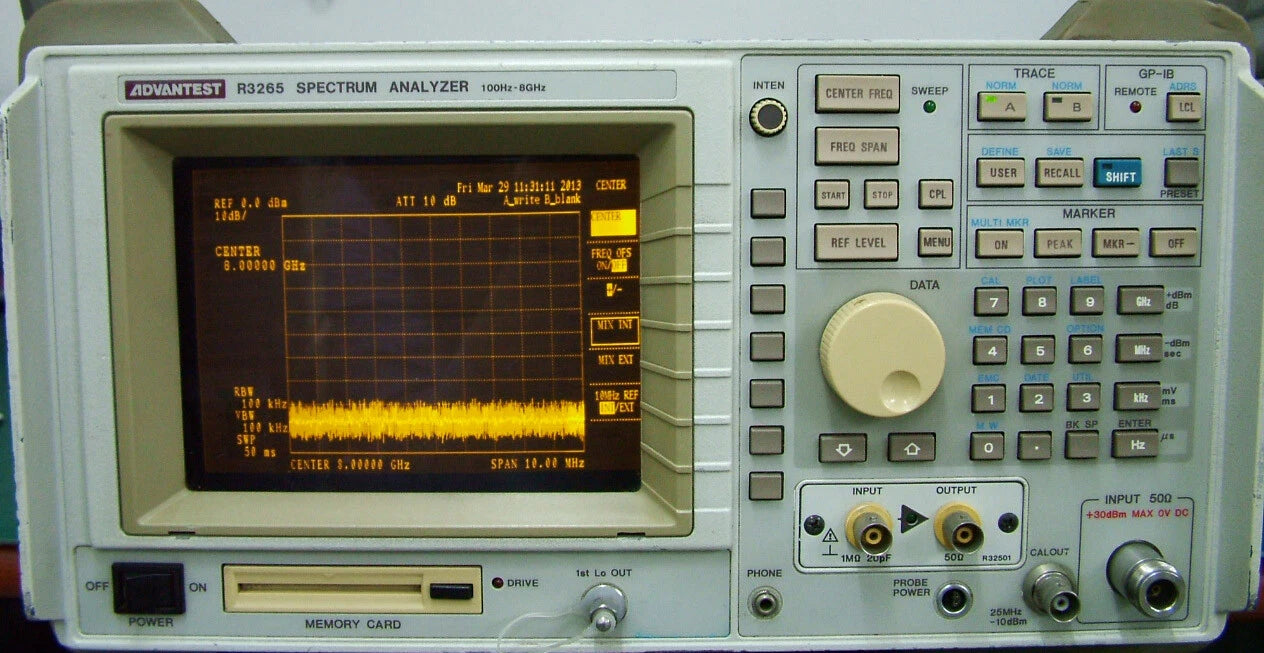 Advantest R3265 Spectrum Analyzer 9KHz to 8GHz opt: 15/ 71/ 21/ 06