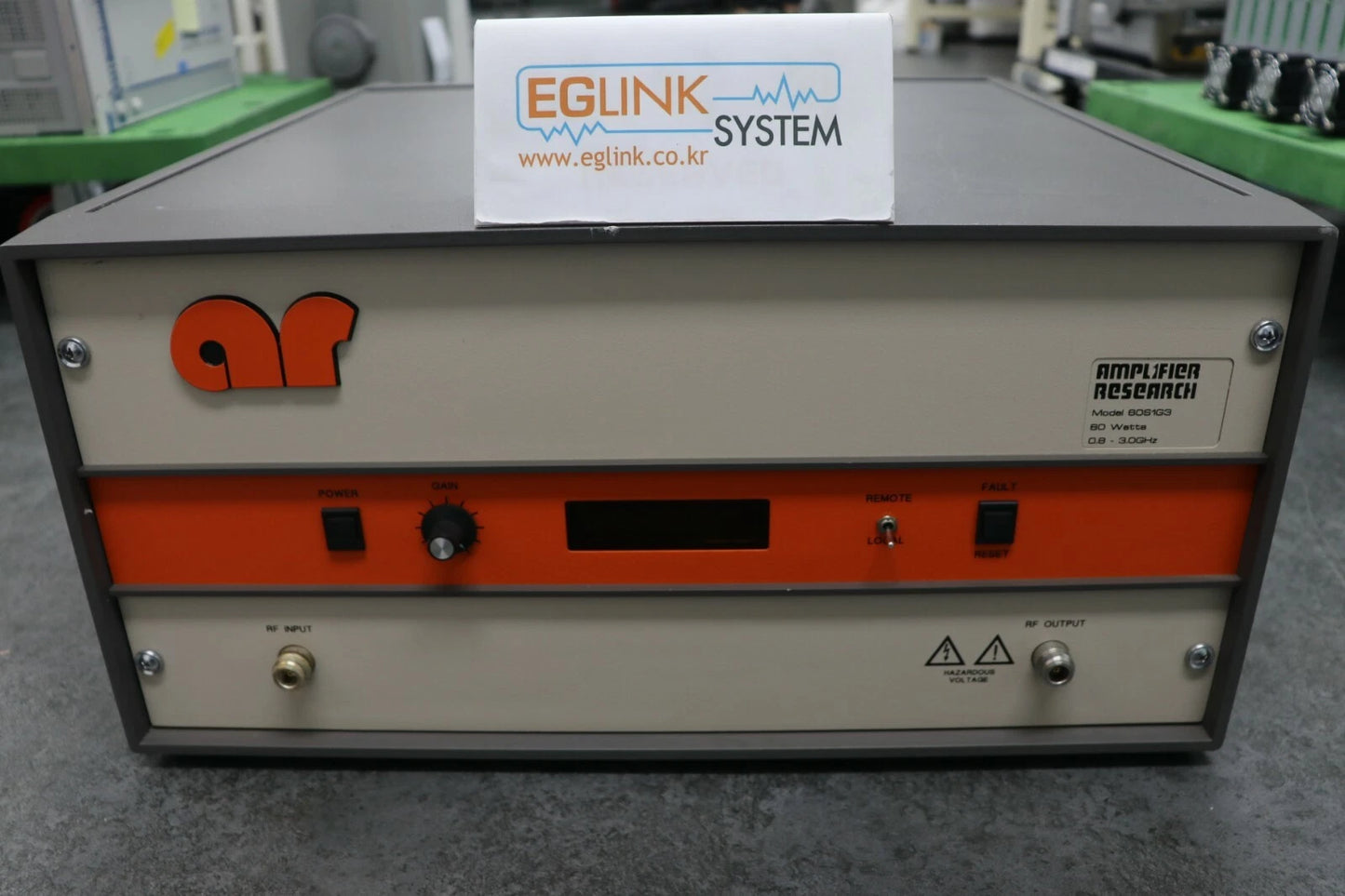 AR 60S1G3 RF Power AMP 0.8 to 3.0GHz, 60W, with full test but no warranty