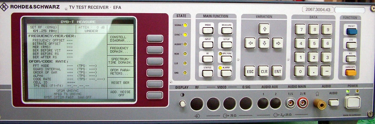 R&S EFA(2067.3004K43) TV Test Receiver