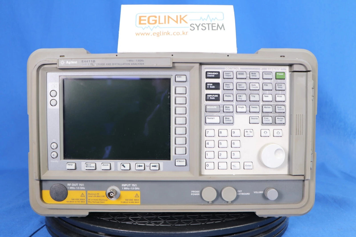 Agilent E4411B Spectrum Analyzer for CATV opt HDJ(75 ohm), 049/B72/1DP/A4H/A4J