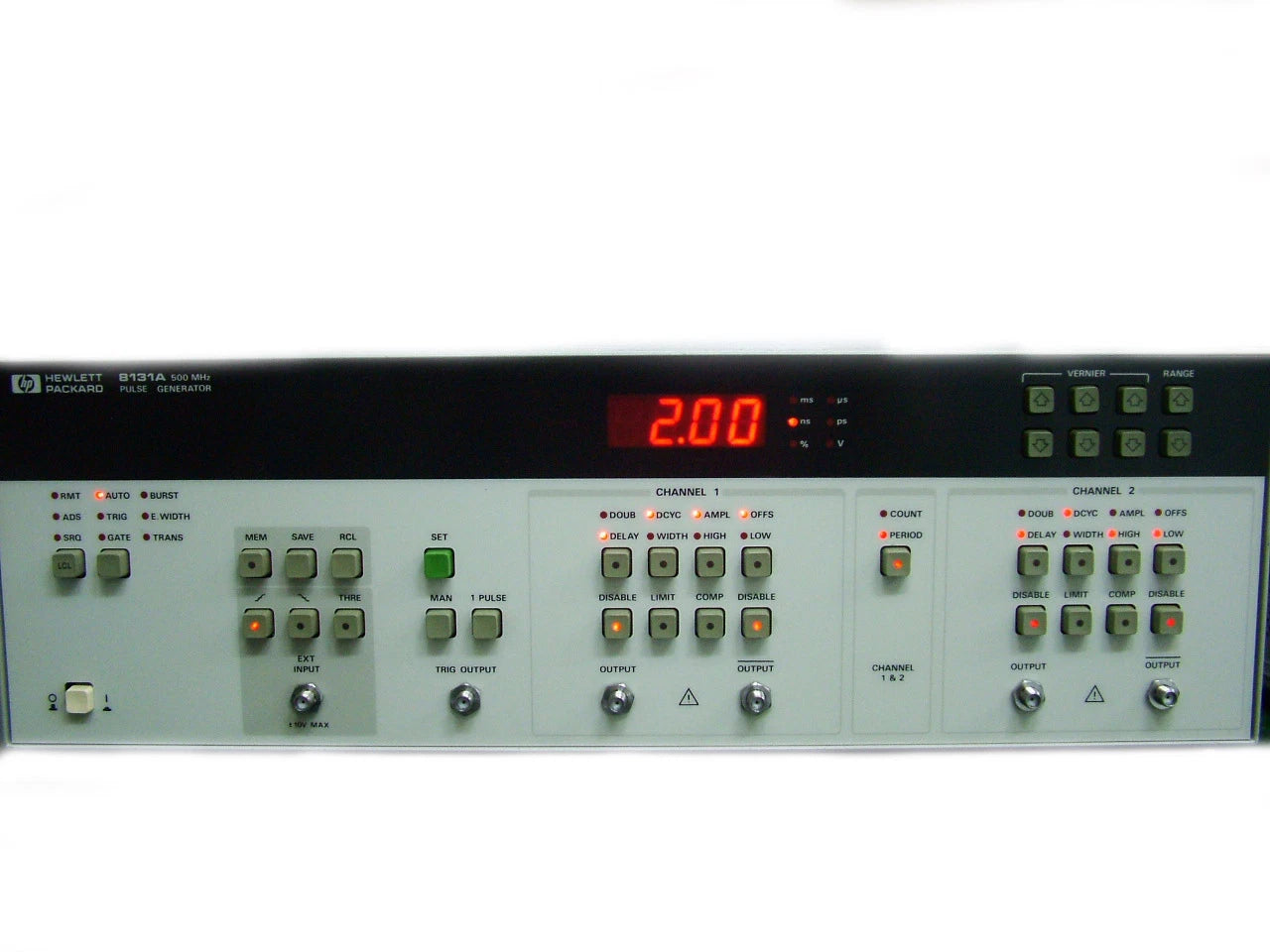 HP 8131A Pulse Generator opt 020, dual ch, 500MHz repetition rate
