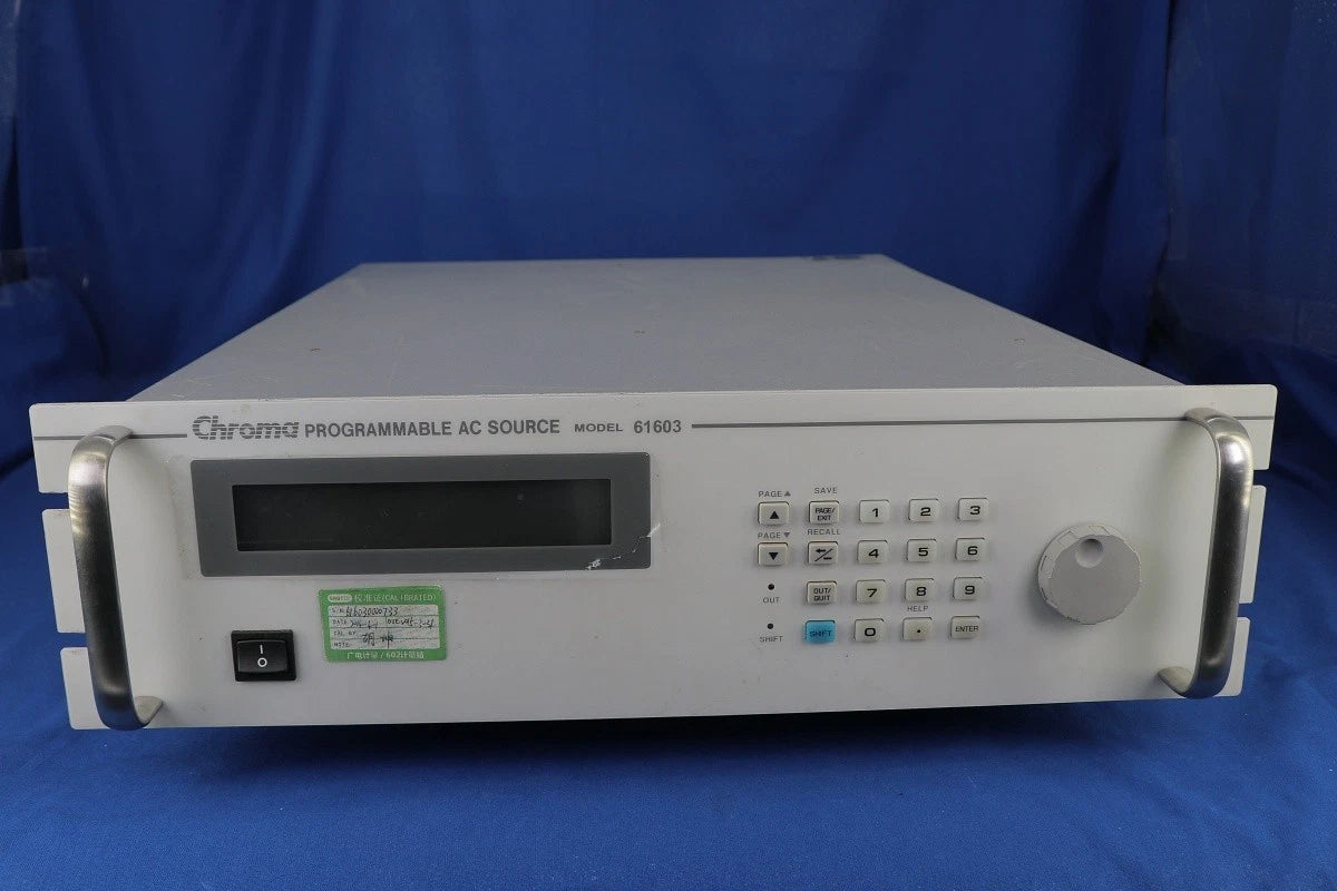 Chroma 61603 Power Supply AC Programmable, 1500VA, 0~150V/0~300V auto range,