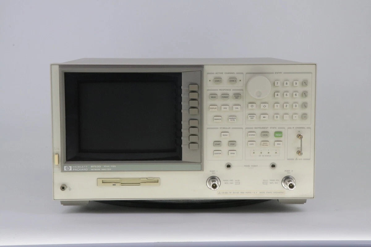 HP 8753D Network Analyzer 30KHz to 3GHz, with opt 075(75 ohm impedance input)